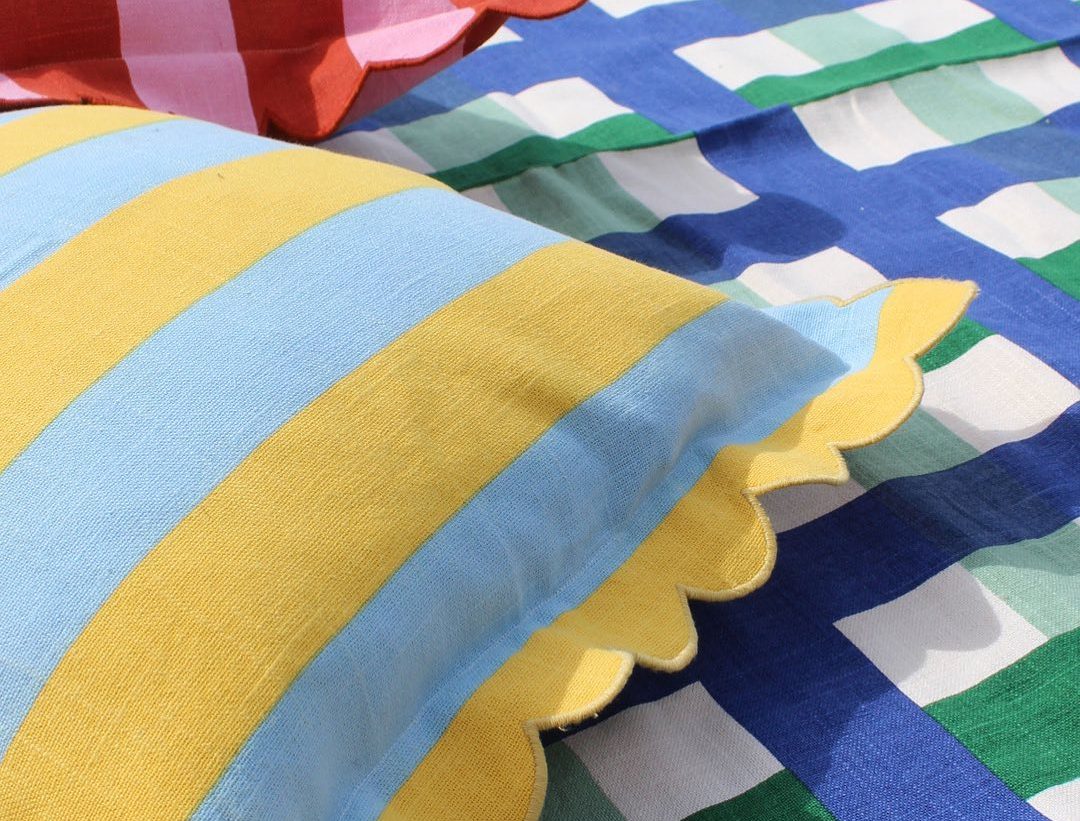 Two striped cushions
