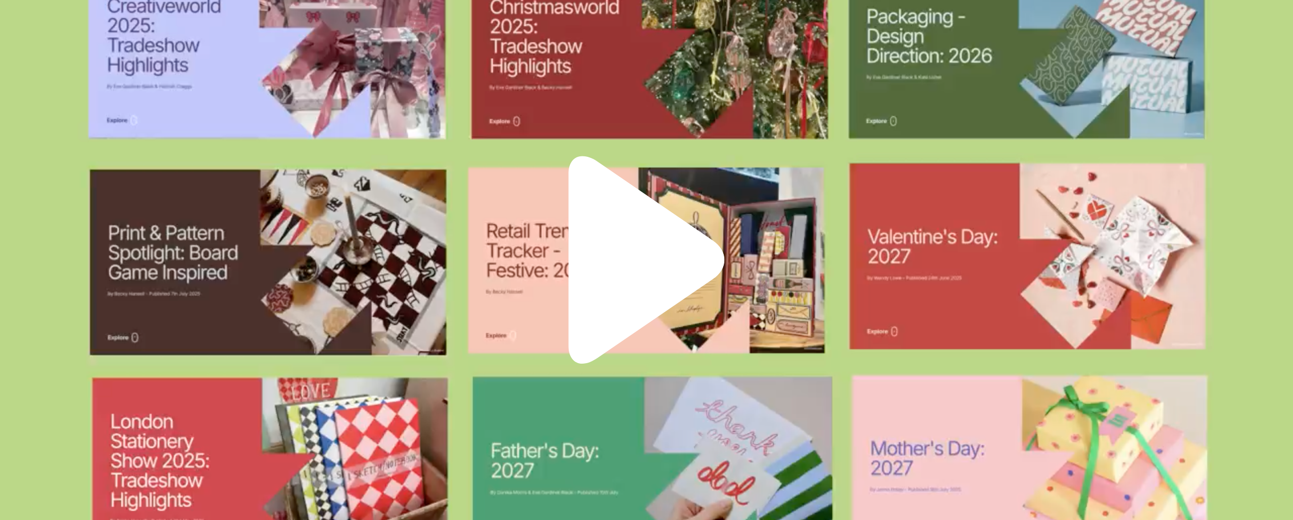 An introduction deck of seasonal and celebration trends