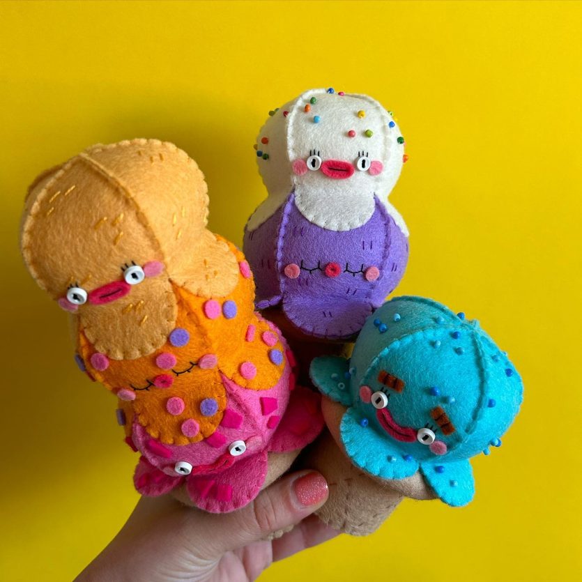 Ice cream toys made out of felt